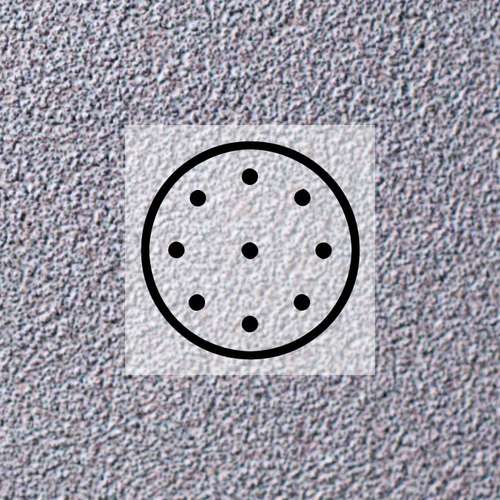 Фото товара "Q.SILVER Шлифовальный диск, латексная бумага, оксид алюминия, 150 мм, 9 отверстий, Р320"