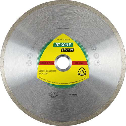 Фото товара "DT600F Алмазный диск по кафелю и керамике, ø 150х1,6х22,23 мм, - 1 шт/уп. DT/SUPRA/DT600F/S/150X1,6X22,23/GR/7"