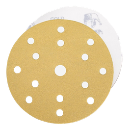 GOLD Шлифовальный бумажный диск, специальный оксид алюминия, 15 отверстий, 150 мм, Р280